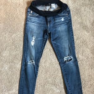 AG distressed skinny maternity jeans - 26R